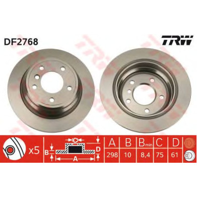 Kočioni disk TRW DF2768
