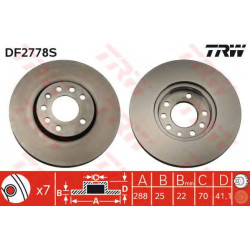Kočioni disk TRW DF2778S