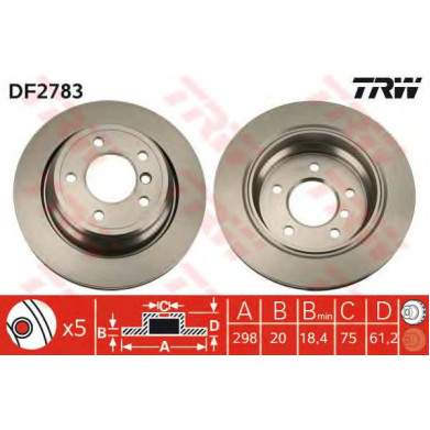 Kočioni disk TRW DF2783