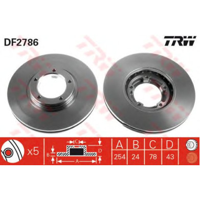 Kočioni disk TRW DF2786