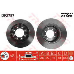 Kočioni disk TRW DF2787