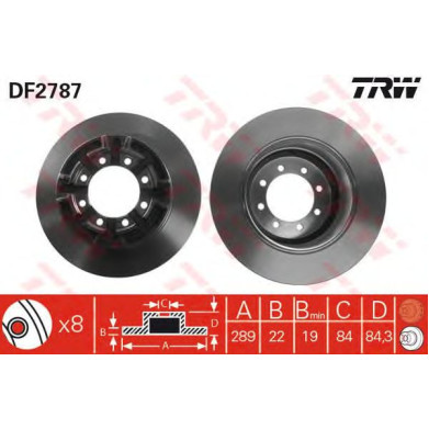 Kočioni disk TRW DF2787