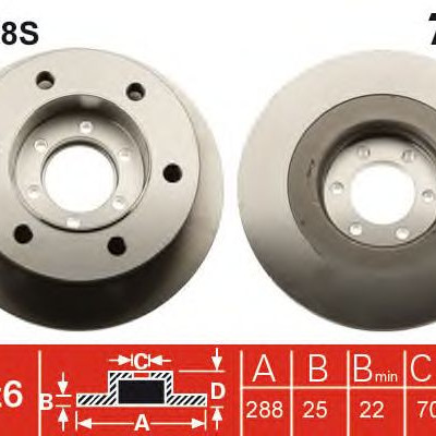 Kočioni disk TRW DF2788S