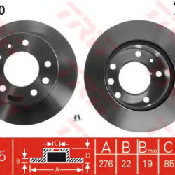 Kočioni disk TRW DF2790
