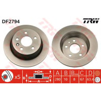 Kočioni disk TRW DF2794