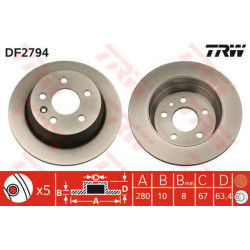 Kočioni disk TRW DF2794