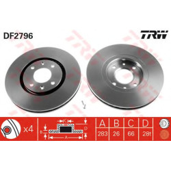 Kočioni disk TRW DF2796