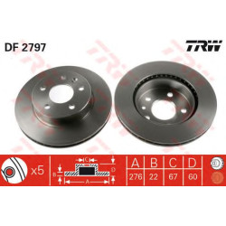 Kočioni disk TRW DF2797