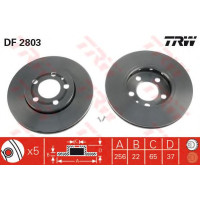 Kočioni disk TRW DF2803