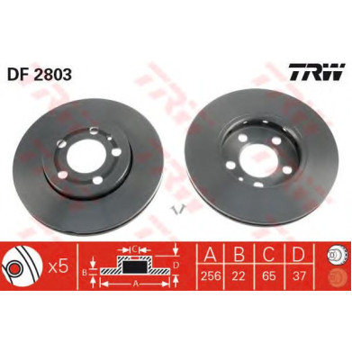 Kočioni disk TRW DF2803