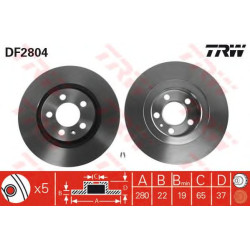 Kočioni disk TRW DF2804