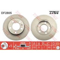 Kočioni disk TRW DF2805