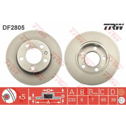 Kočioni disk TRW DF2805