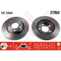 Kočioni disk TRW DF2806