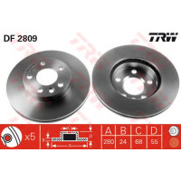 Kočioni disk TRW DF2809
