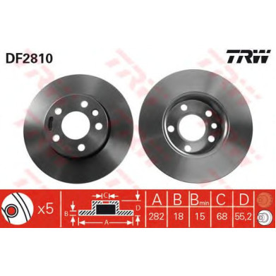 Kočioni disk TRW DF2810