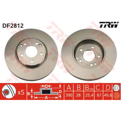 Kočioni disk TRW DF2812