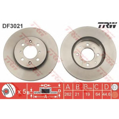Kočioni disk TRW DF3021