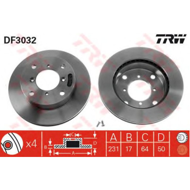 Kočioni disk TRW DF3032