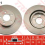 Kočioni disk TRW DF3091