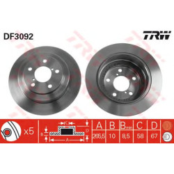 Kočioni disk TRW DF3092