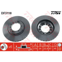 Kočioni disk TRW DF3118