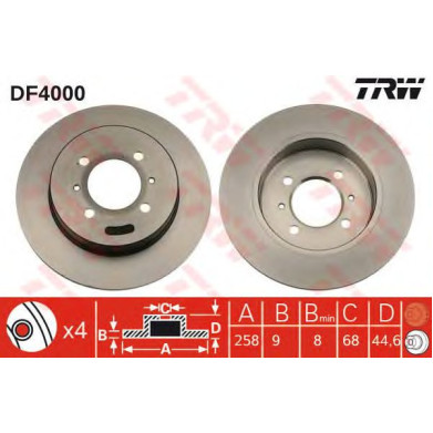 Kočioni disk TRW DF4000