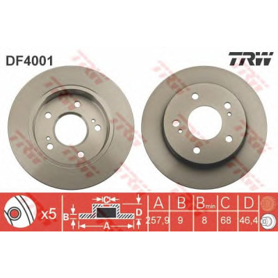 Kočioni disk TRW DF4001