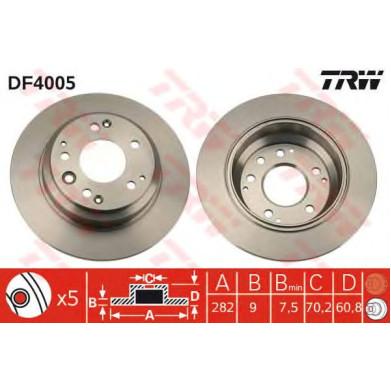 Kočioni disk TRW DF4005