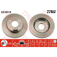 Kočioni disk TRW DF4019