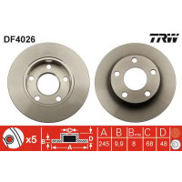 Kočioni disk TRW DF4026