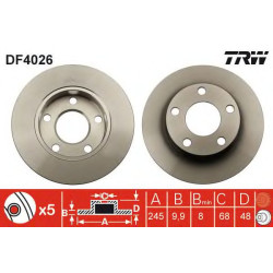 Kočioni disk TRW DF4026