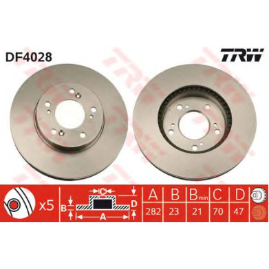 Kočioni disk TRW DF4028