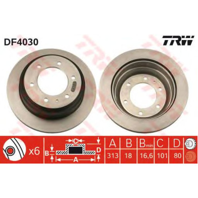 Kočioni disk TRW DF4030