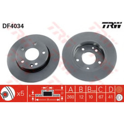 Kočioni disk TRW DF4034