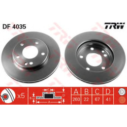 Kočioni disk TRW DF4035