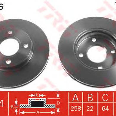 Kočioni disk TRW DF4036