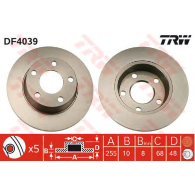Kočioni disk TRW DF4039