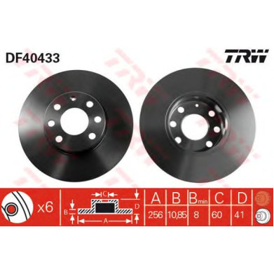 Kočioni disk TRW DF4043