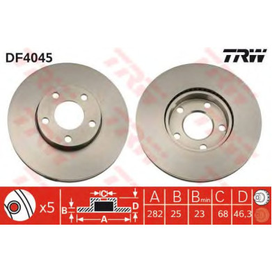 Kočioni disk TRW DF4045
