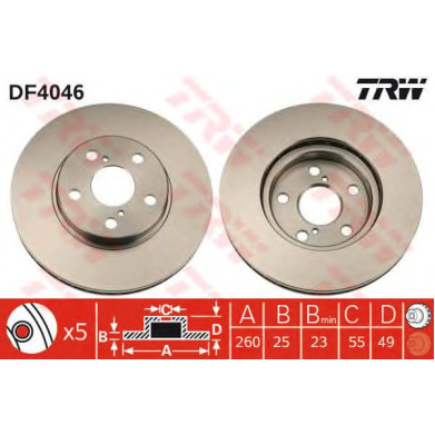 Kočioni disk TRW DF4046