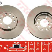 Kočioni disk TRW DF4048