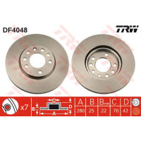 Kočioni disk TRW DF4048