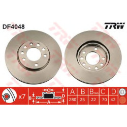 Kočioni disk TRW DF4048