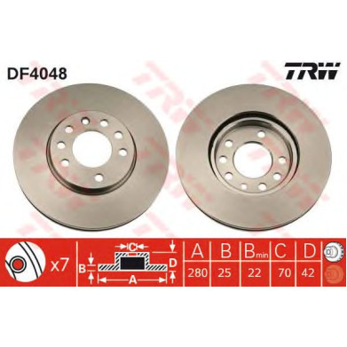 Kočioni disk TRW DF4048