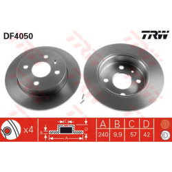 Kočioni disk TRW DF4050