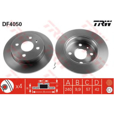 Kočioni disk TRW DF4050