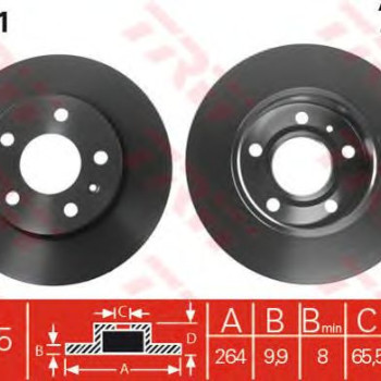 Kočioni disk TRW DF4051