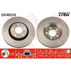 Kočioni disk TRW DF4053S