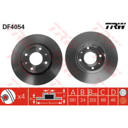 Kočioni disk TRW DF4054